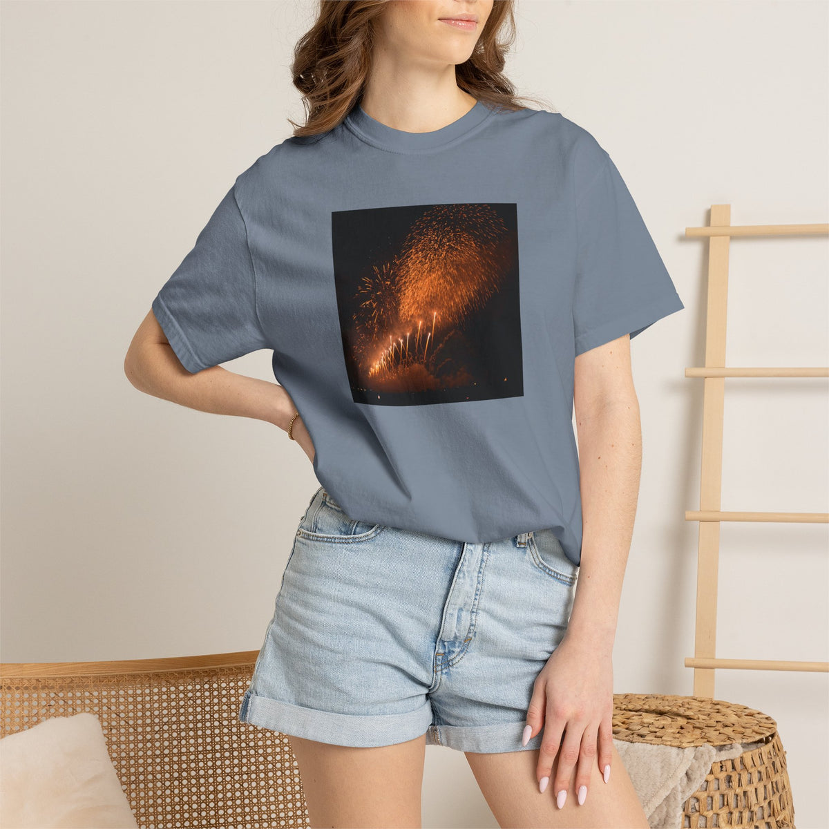 大曲の花火 （2026年版）｜秋田・夜空を彩る花火写真Tシャツ　｜Omagari Fireworks Photo T-Shirt
