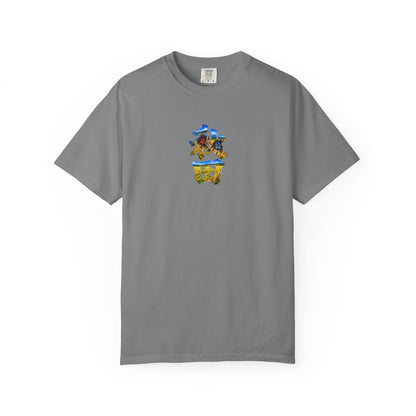 秋田　なまはげ　と　稲穂　毛筆Tシャツ｜男鹿半島・田んぼ風景デザイン