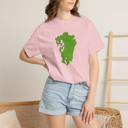 九州地方 地図デザイン Tシャツ｜ユニセックス コットンTシャツ