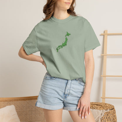 日本列島マップ Tシャツ｜主要都市入り｜Japan Map｜ユニセックス コットンTシャツ