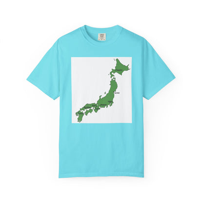 日本列島マップ Tシャツ｜主要都市入り｜Japan Map｜ユニセックス コットンTシャツ