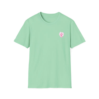 愛 Tシャツ｜桜の花びら × 毛筆漢字デザイン