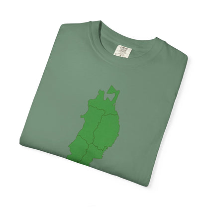 東北地方 地図デザイン Tシャツ｜ユニセックス コットンTシャツ