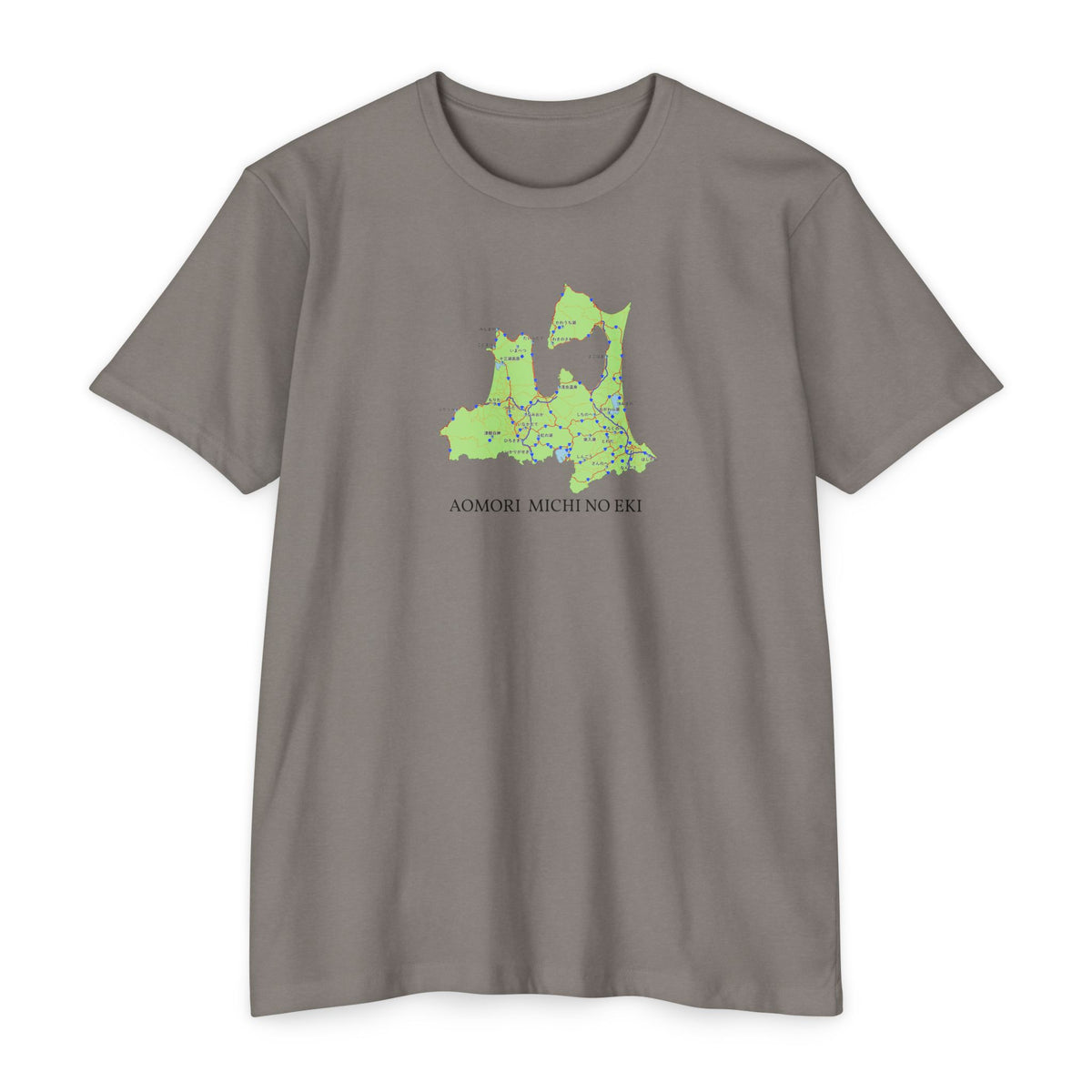 青森県道の駅マップTシャツ — 道の駅全28所
