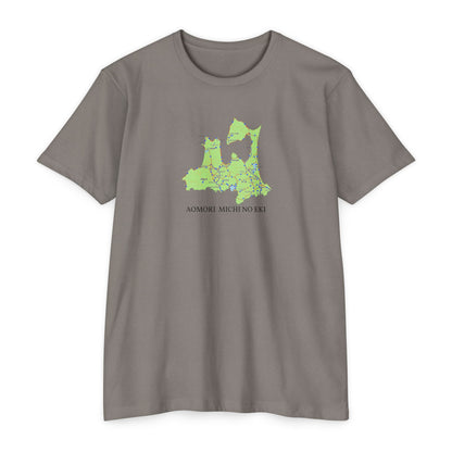 青森県道の駅マップTシャツ — 道の駅全28所