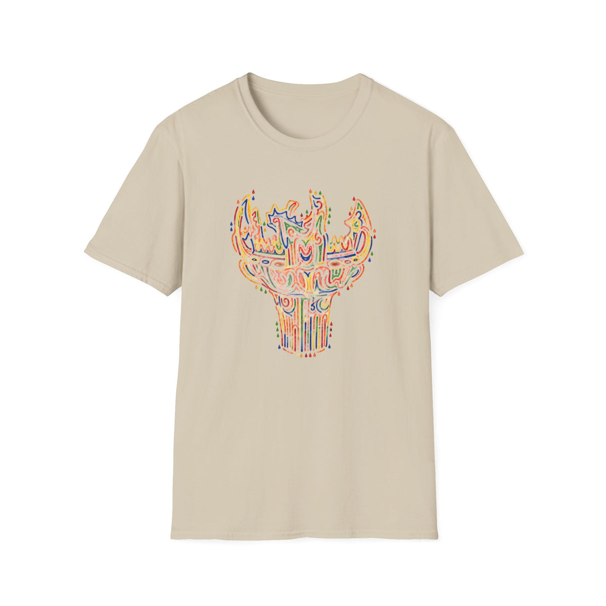 彩炎 JOMON｜カラフル火焔型土器 Tシャツ