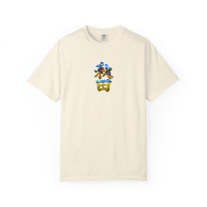 秋田　なまはげ　と　稲穂　毛筆Tシャツ｜男鹿半島・田んぼ風景デザイン