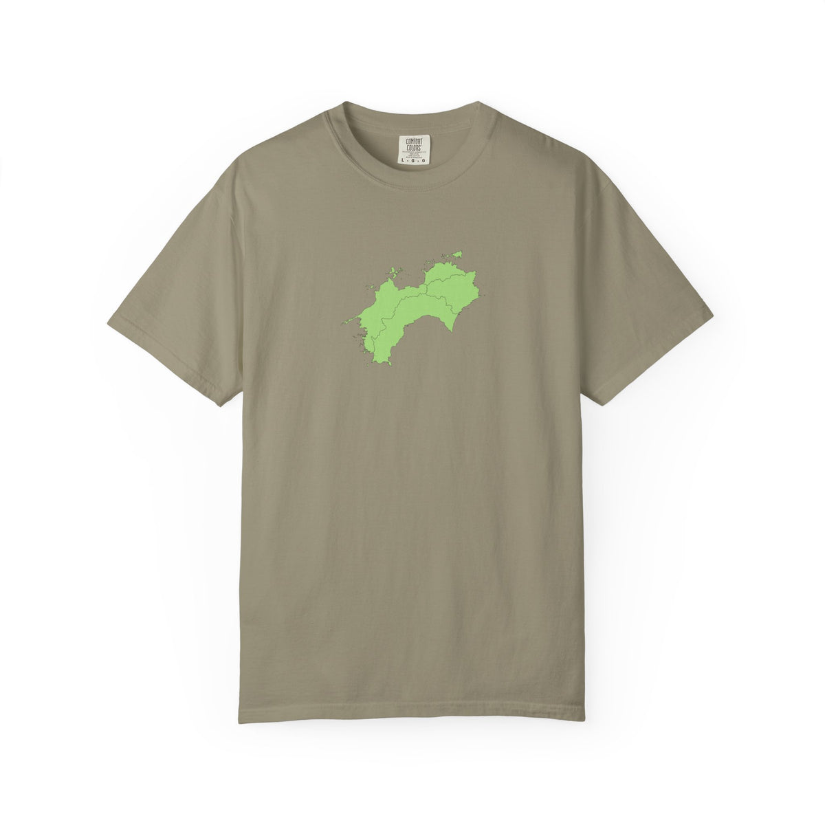 Shikoku Map T-Shirt | Japan Island & Coastal Map Design | Unisex Cotton Tee