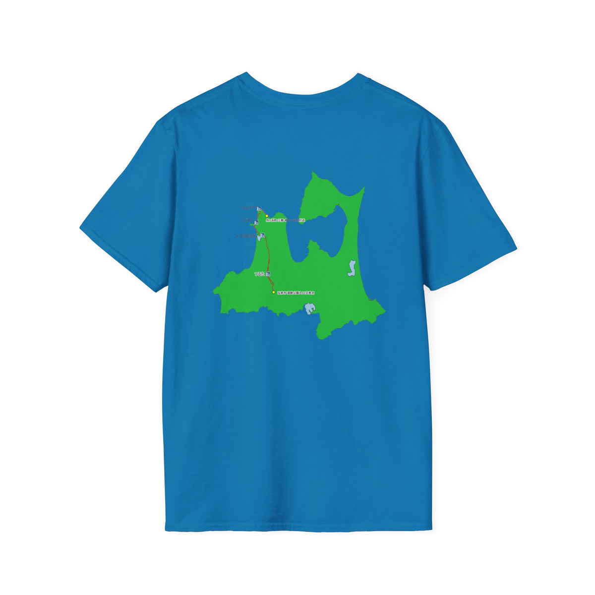 国道３３９号線　階段国道Tシャツ　 — 青森　道の駅４ヵ所ルートマップ