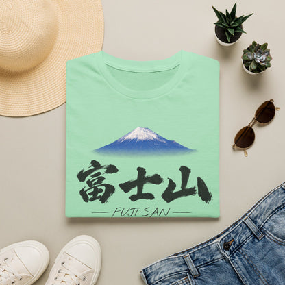 富士山 Mount Fuji T-Shirt | Japanese Calligraphy & Fuji San Photo Art Tee