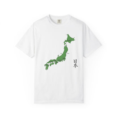 日本列島マップ Tシャツ｜主要都市入り｜Japan Map｜日本｜ユニセックス コットンTシャツ