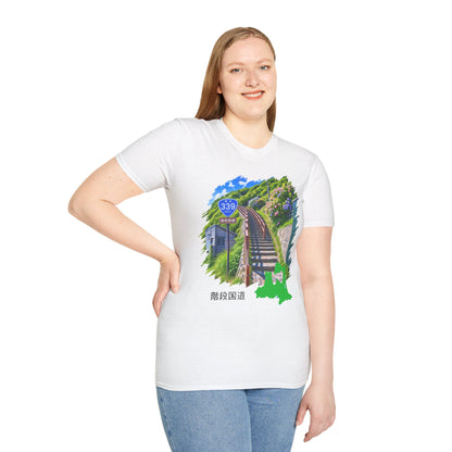 国道３３９号線　階段国道Tシャツ　 — 青森　道の駅４ヵ所ルートマップ