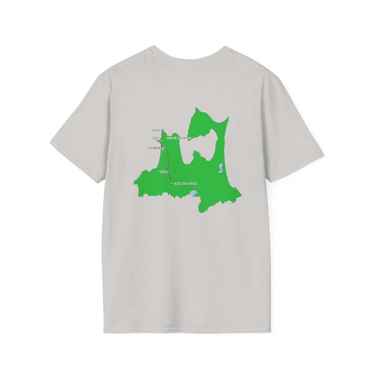 国道３３９号線　階段国道Tシャツ　 — 青森　道の駅４ヵ所ルートマップ