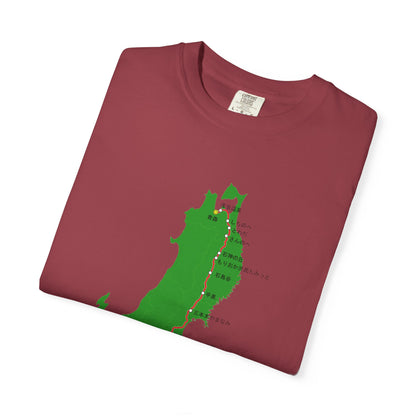 国道4号線 日本橋～青森ルートマップ Tシャツ｜ユニセックス コットンTシャツ