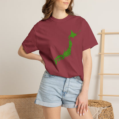 日本47都道府県マップ Tシャツ｜県境入り日本地図デザイン｜Detailed Japan Map｜ユニセックス コットンTシャツ