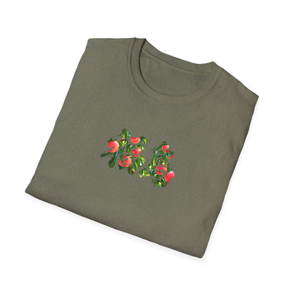 福島 桃 Tシャツ｜福島県・桃畑・毛筆漢字デザイン