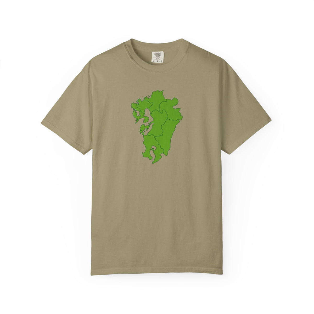 九州地方 地図デザイン Tシャツ｜ユニセックス コットンTシャツ