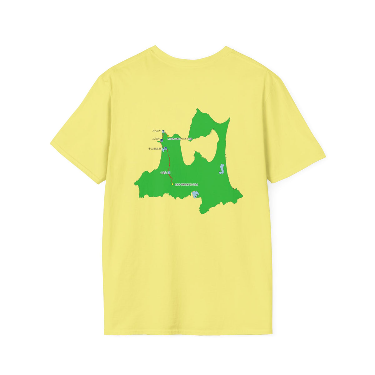 国道３３９号線　階段国道Tシャツ　 — 青森　道の駅４ヵ所ルートマップ