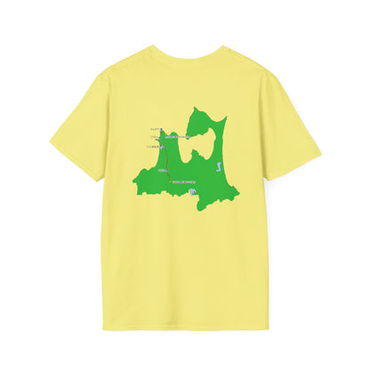 国道３３９号線　階段国道Tシャツ　 — 青森　道の駅４ヵ所ルートマップ