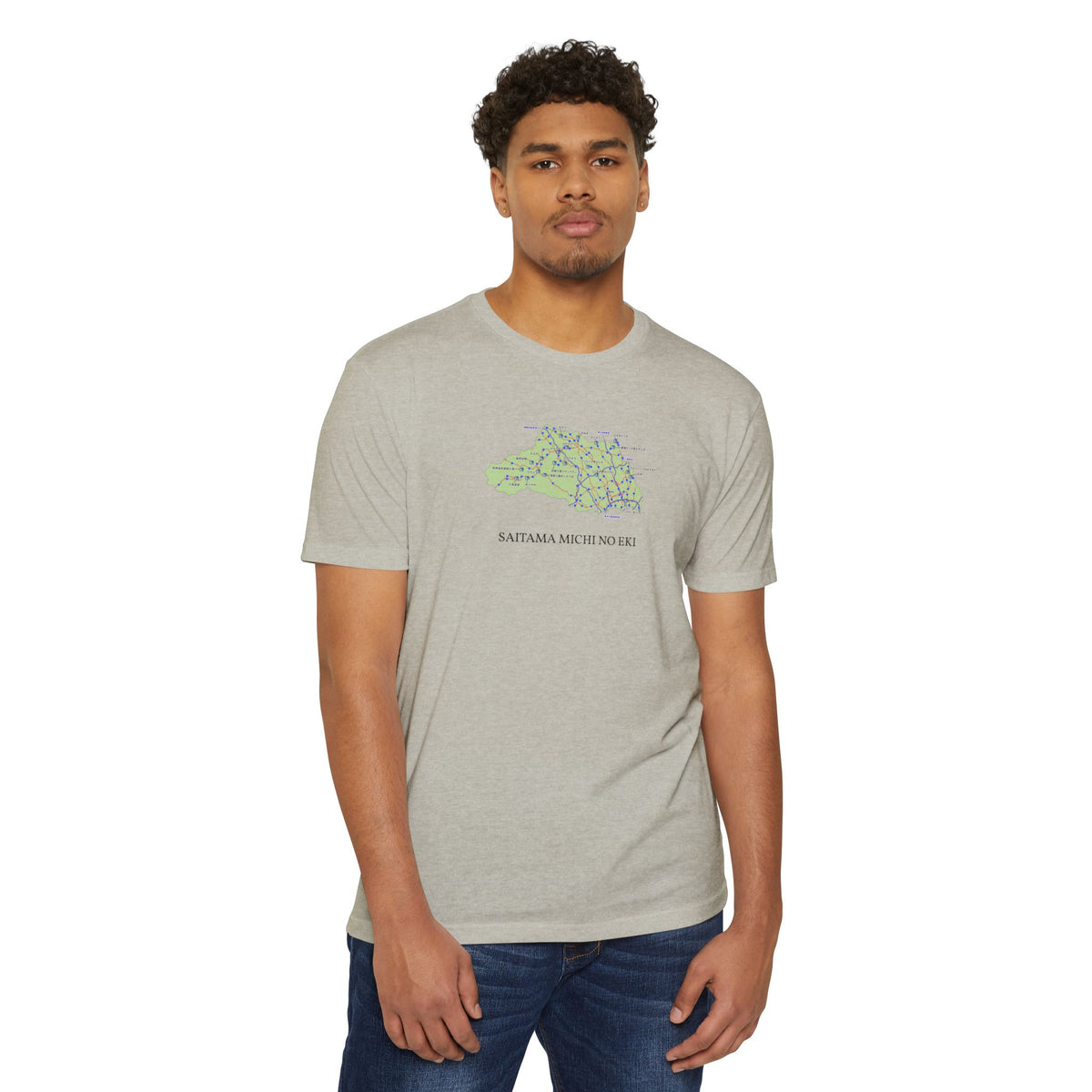 Saitama Michi no Eki Map T-Shirt | 21 Roadside Stations & Road Map