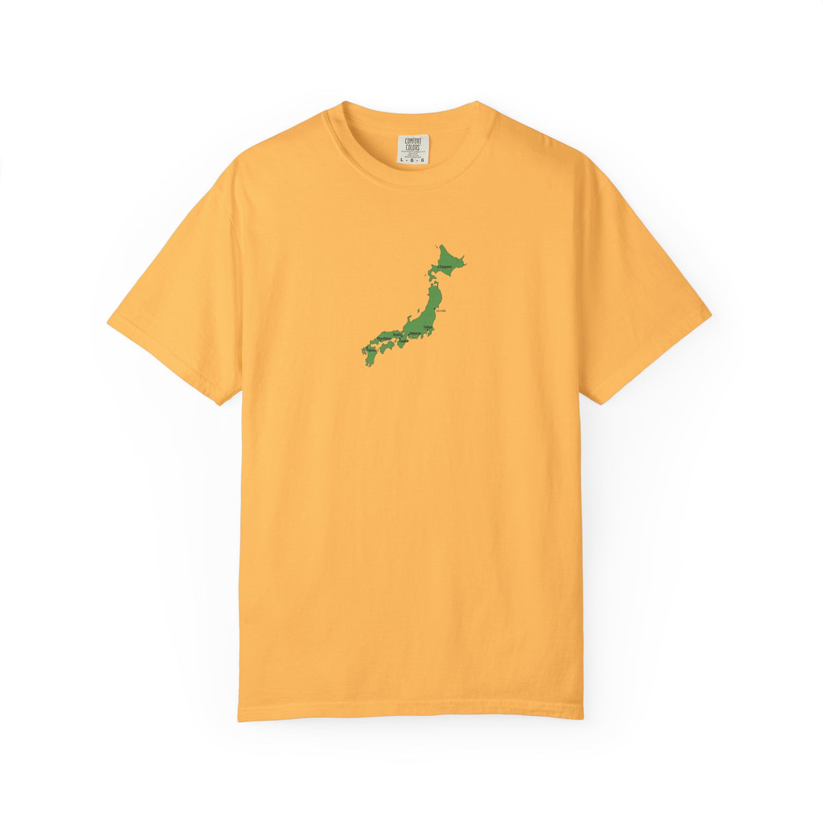 日本列島マップ Tシャツ｜主要都市入り｜Japan Map｜ユニセックス コットンTシャツ