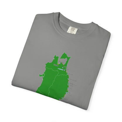 国道４５号線 仙台～青森ルートマップ Tシャツ｜ユニセックス コットンTシャツ