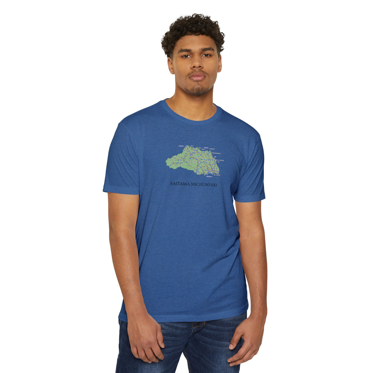 Saitama Michi no Eki Map T-Shirt | 21 Roadside Stations & Road Map