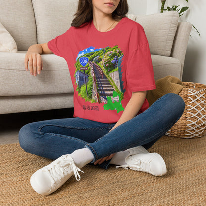 国道３３９号線　階段国道Tシャツ　 — 青森　道の駅４ヵ所ルートマップ
