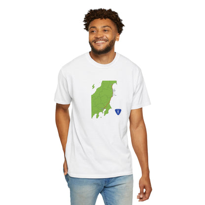 国道６号線 日本橋～仙台ルートマップ Tシャツ｜ユニセックス コットンTシャツ
