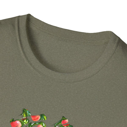 福島 桃 Tシャツ｜福島県・桃畑・毛筆漢字デザイン