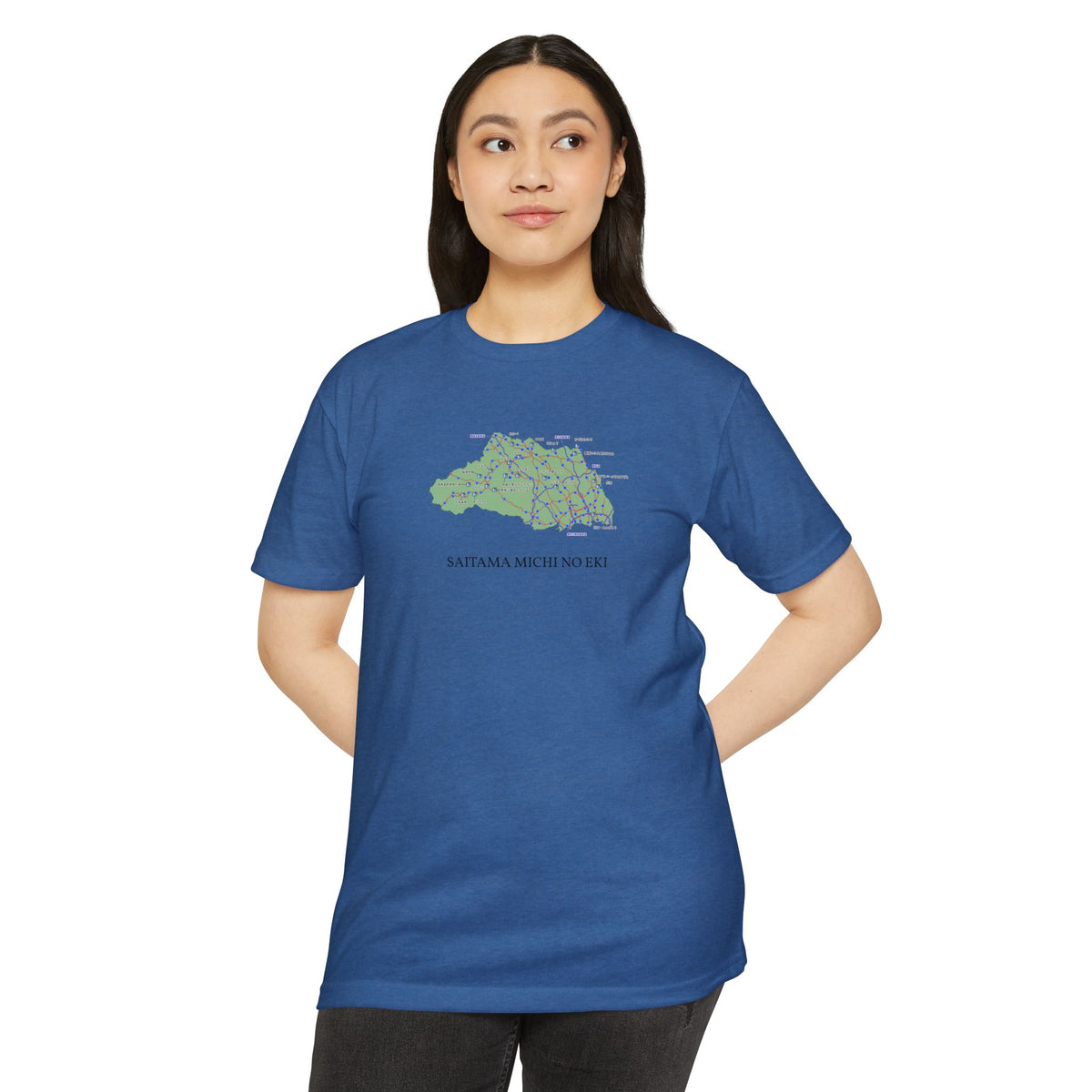 Saitama Michi no Eki Map T-Shirt | 21 Roadside Stations & Road Map