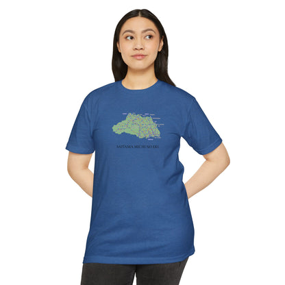 Saitama Michi no Eki Map T-Shirt | 21 Roadside Stations & Road Map