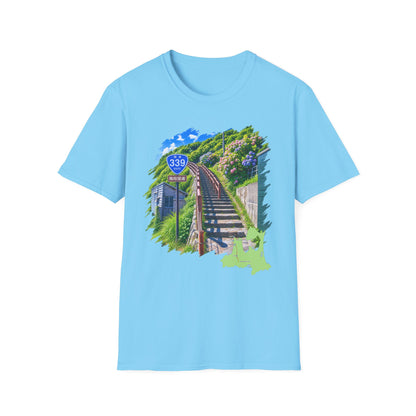 Route 339 Staircase National Highway T-Shirt | Cape Tappi Aomori