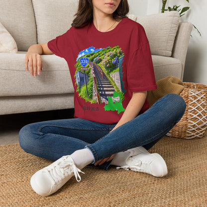 国道３３９号線　階段国道Tシャツ　 — 青森　道の駅４ヵ所ルートマップ