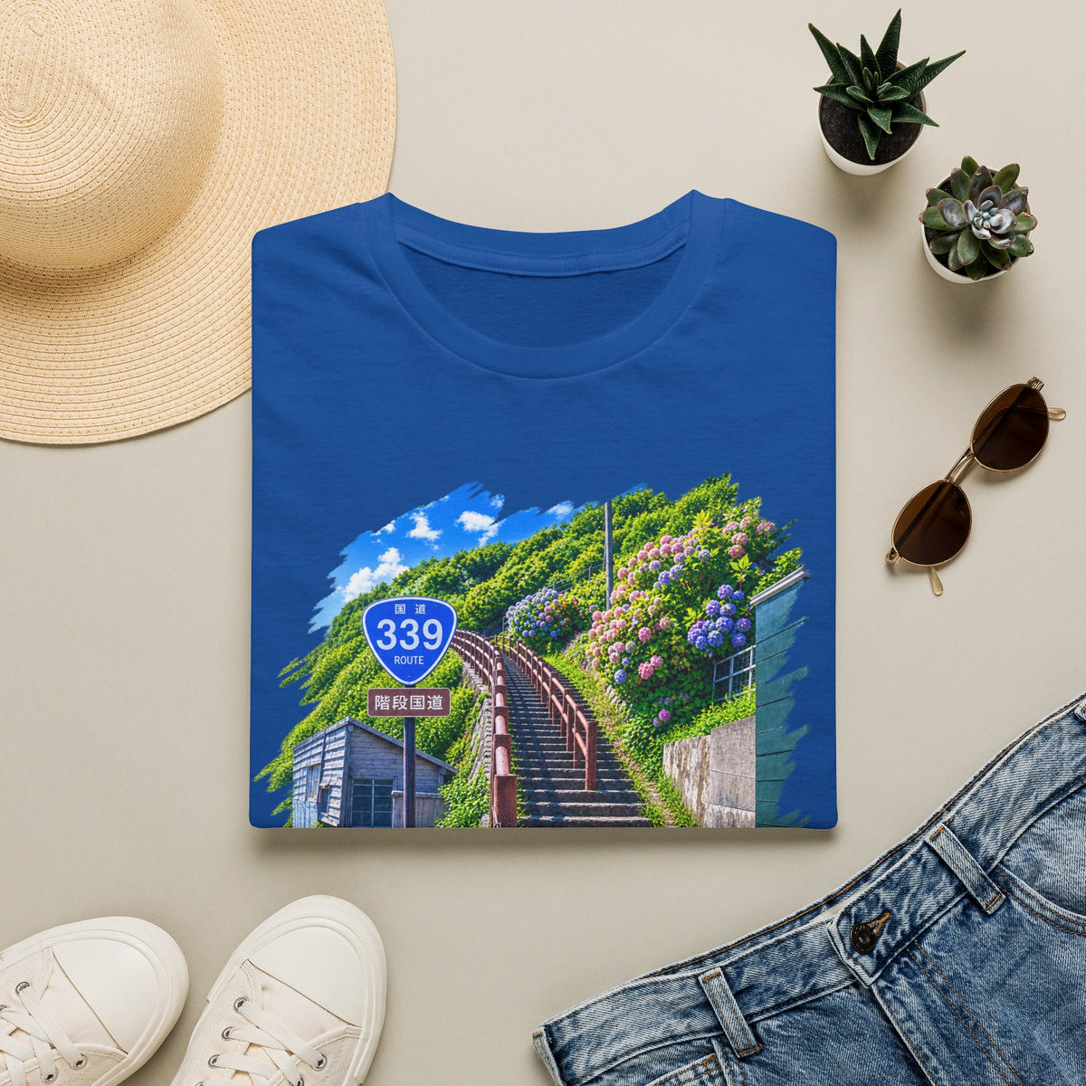 Route 339 Staircase National Highway T-Shirt | Cape Tappi Aomori