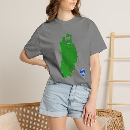 国道４５号線 仙台～青森ルートマップ Tシャツ｜ユニセックス コットンTシャツ