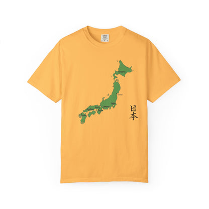 日本列島マップ Tシャツ｜主要都市入り｜Japan Map｜日本｜ユニセックス コットンTシャツ