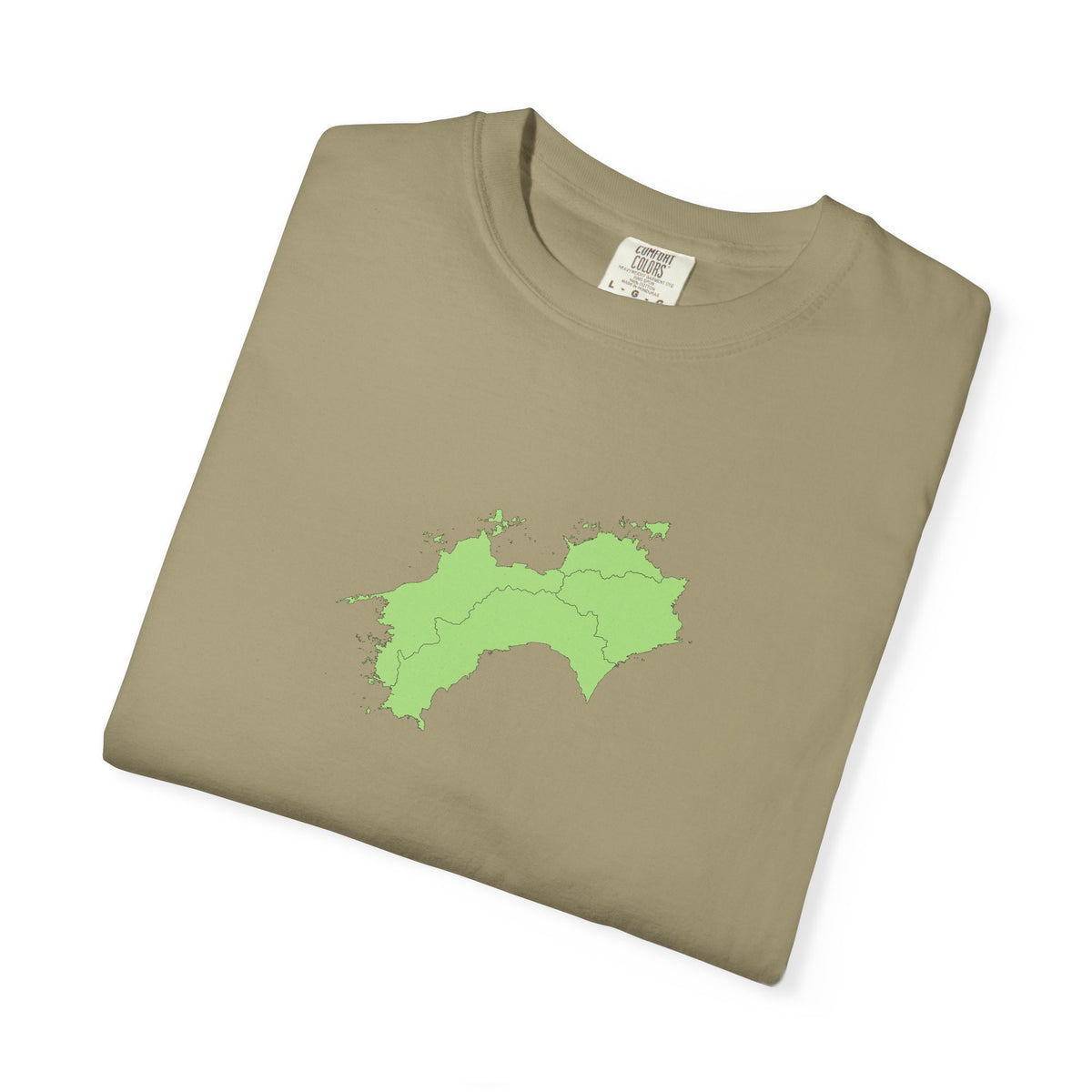 Shikoku Map T-Shirt | Japan Island & Coastal Map Design | Unisex Cotton Tee