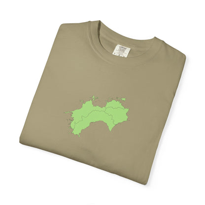 Shikoku Map T-Shirt | Japan Island & Coastal Map Design | Unisex Cotton Tee