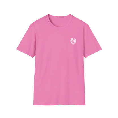 愛 Tシャツ｜桜の花びら × 毛筆漢字デザイン