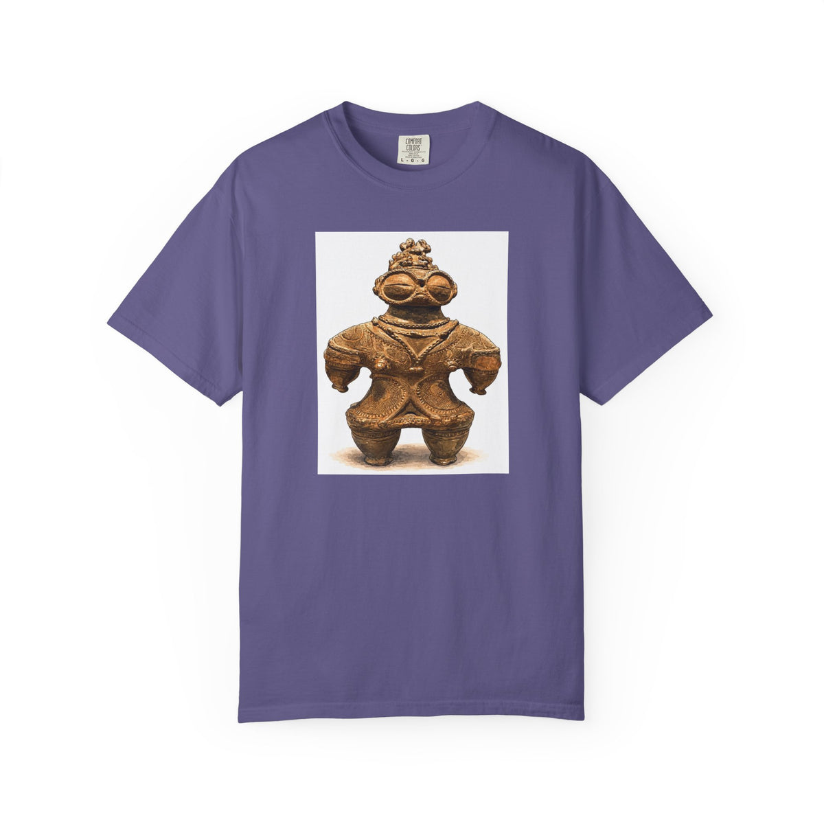 遮光器土偶 Tシャツ｜縄文文化デザイン｜ユニセックス コットンTシャツ