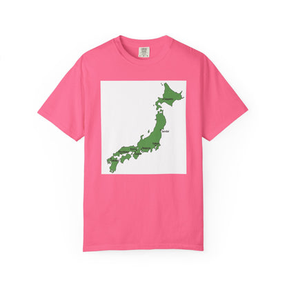 日本列島マップ Tシャツ｜主要都市入り｜Japan Map｜ユニセックス コットンTシャツ