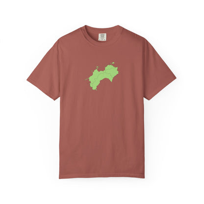 Shikoku Map T-Shirt | Japan Island & Coastal Map Design | Unisex Cotton Tee