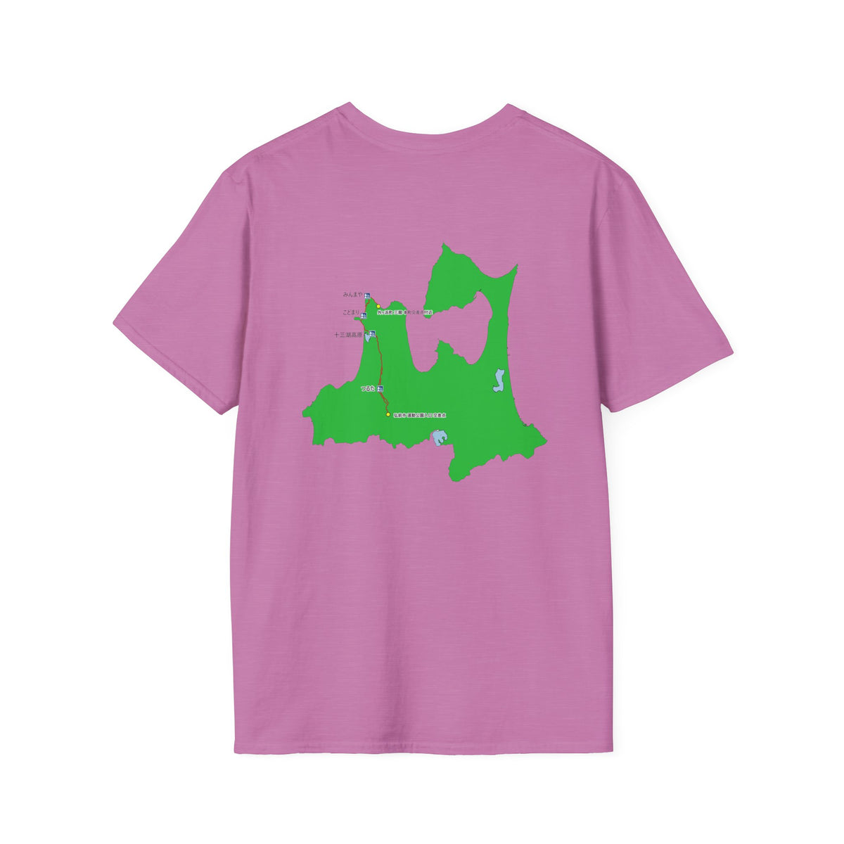 国道３３９号線　階段国道Tシャツ　 — 青森　道の駅４ヵ所ルートマップ