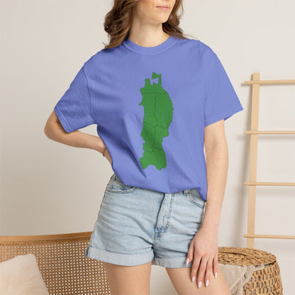 東北地方 地図デザイン Tシャツ｜ユニセックス コットンTシャツ
