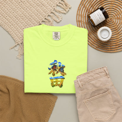 秋田　なまはげ　と　稲穂　毛筆Tシャツ｜男鹿半島・田んぼ風景デザイン