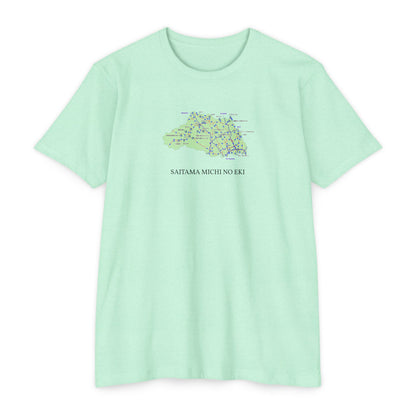 Saitama Michi no Eki Map T-Shirt | 21 Roadside Stations & Road Map