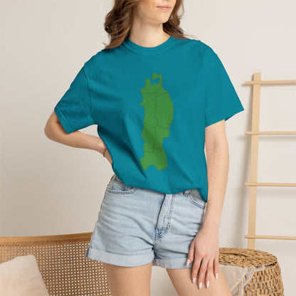東北地方 地図デザイン Tシャツ｜ユニセックス コットンTシャツ