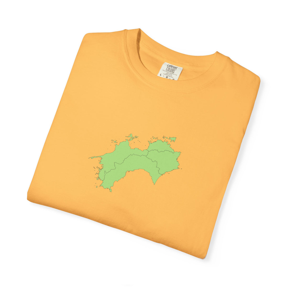 Shikoku Map T-Shirt | Japan Island & Coastal Map Design | Unisex Cotton Tee