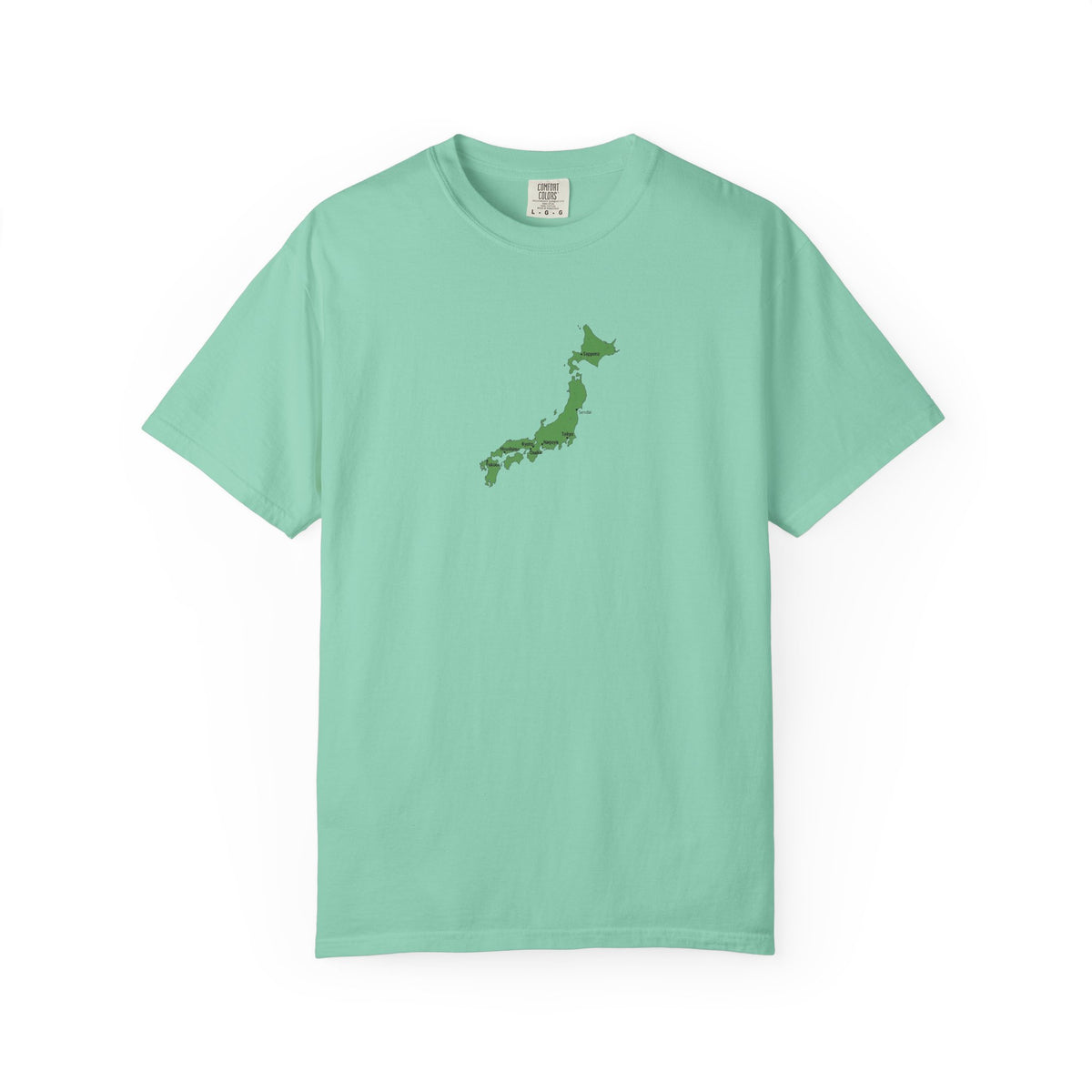 日本列島マップ Tシャツ｜主要都市入り｜Japan Map｜ユニセックス コットンTシャツ